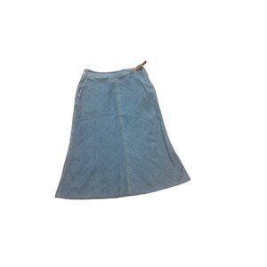 Vintage Lauren Jeans Co.  Denim Midi Blue Jean Skirt Womens Size 8 Modest